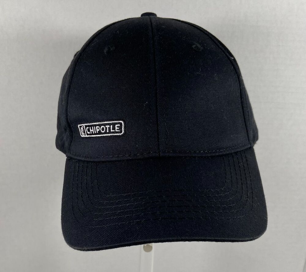 Chipotle Loomstate Hat Black Organic Cotton Adjustable Baseball Cap OSFM